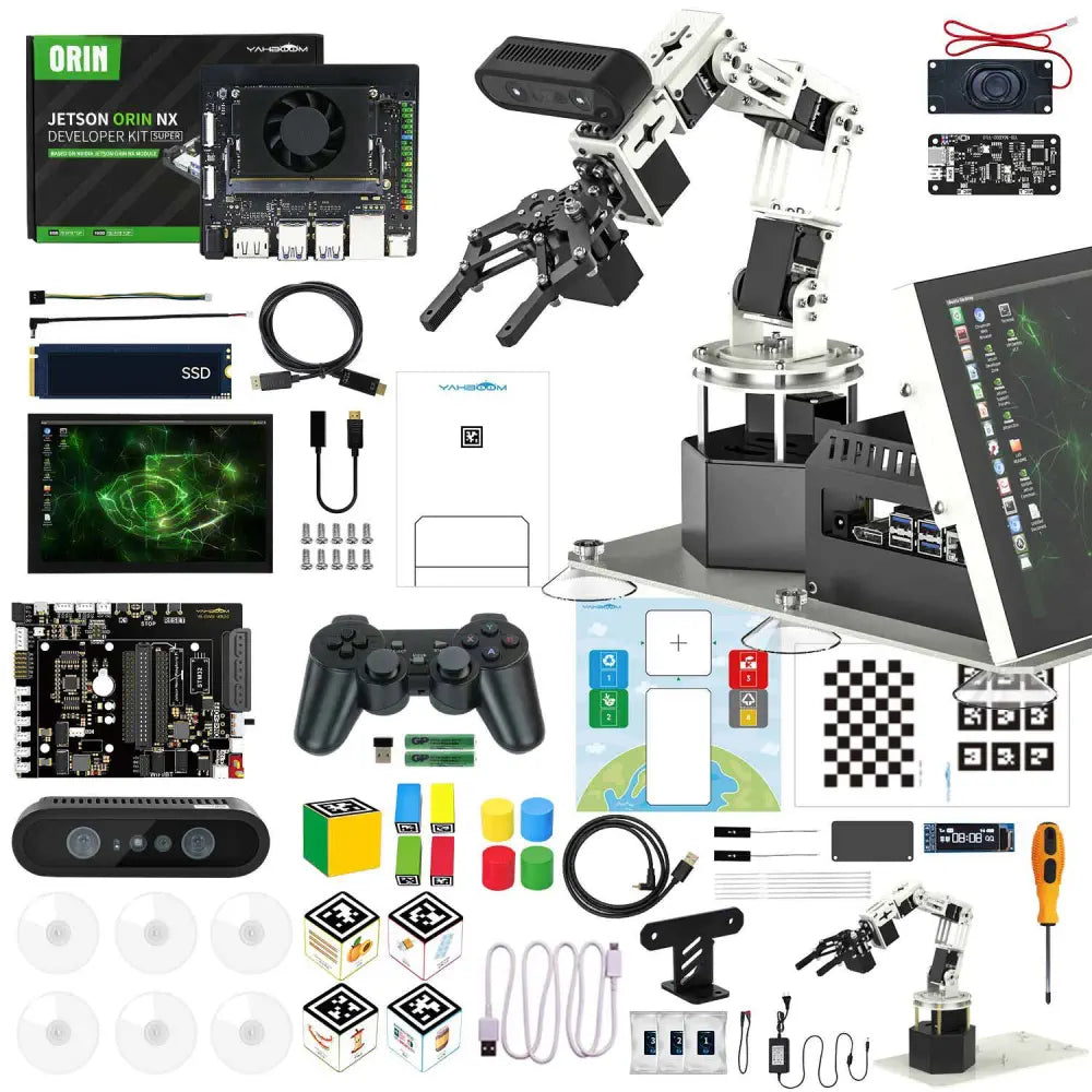Yahboom DOFBOT Pro AI Large Model 3D Depth Vision Robotic Arm-Ultimate Version with Jetson Orin NX SUPER 8GB SUB Board