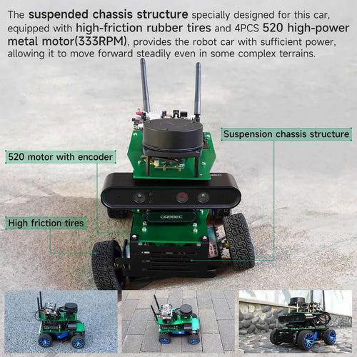 Yahboom ROSMASTER X1 AI Robot RaspberryPi 5 Python Programmable Visual Recognition Mapping Navigation Radar Tracking(Superior Ver with RPi 5 Board)