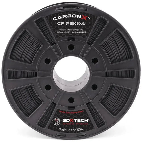 3DXTech Black 1.75mm CarbonXT PEKK-A+CF15 Aerospace Filament - 0.5 kg