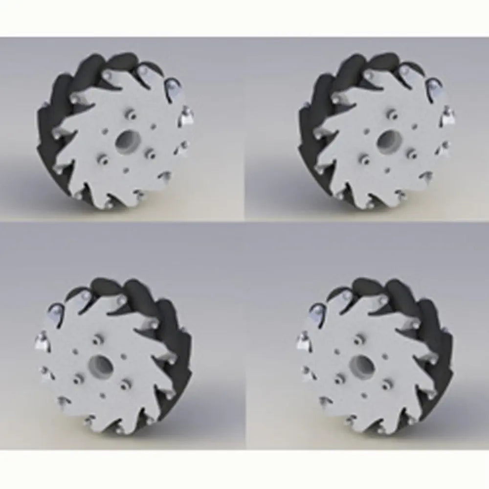 127mm Mecanum Wheels w/ Basic Rollers (2x Left, 2x Right)