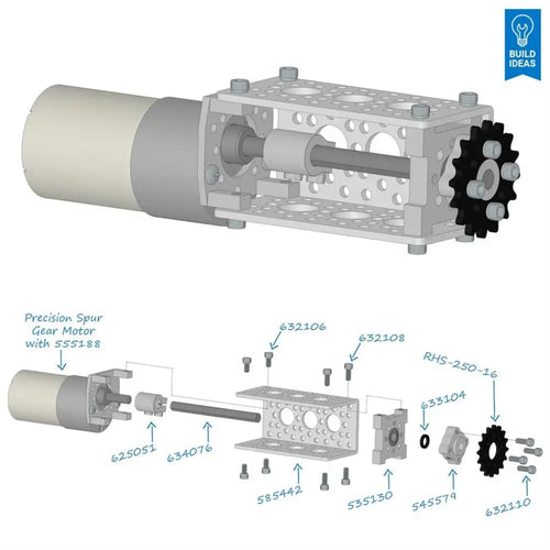 12V, 20RPM, 278oz-in Precision Gearmotor