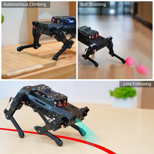 Hiwonder PuppyPi Quadruped Robot w/ AI Vision Powered by RPi ROS Open Source Robot Dog (Standard Kit w/ RPi 4B 4GB)