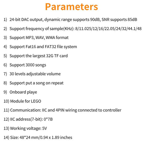 Hiwonder MP3 Module Programming Music Player w/ TF Card Support &amp; MP3/WAV Decoding