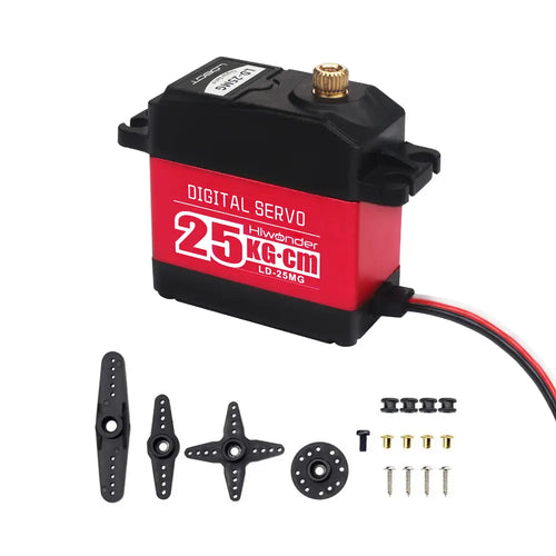 Hiwonder LD 25MG Digital Servo 25KG w/ Strong Torque for Robotic Arm, RC Car &amp; Single Shaft