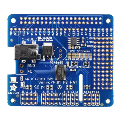 16-Channel Servo Controller HAT Kit for Raspberry Pi