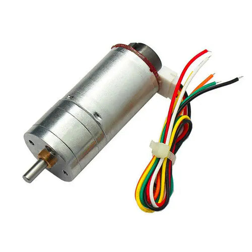 25Dx52L 12V Gear Motor with Magnetic Encoder, 250 rpm