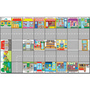 TTS Bee-Bot Coding Robot with Seaside Mat, French Town Mat, and Busy Street Mat, STEM Educational Programming Learning Robotics Toy for Kids Age 3+