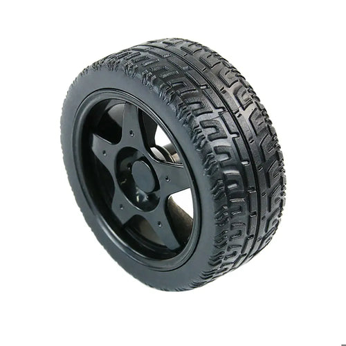 Yahboom 65mm Rubber Wheel Tire Compatible with TT Motor for Smart Car--Black