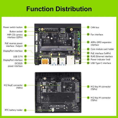Jetson Orin NX Developer Kit 8GB RAM Super Version with NVIDIA Core Module for ROS AI Deep Learning