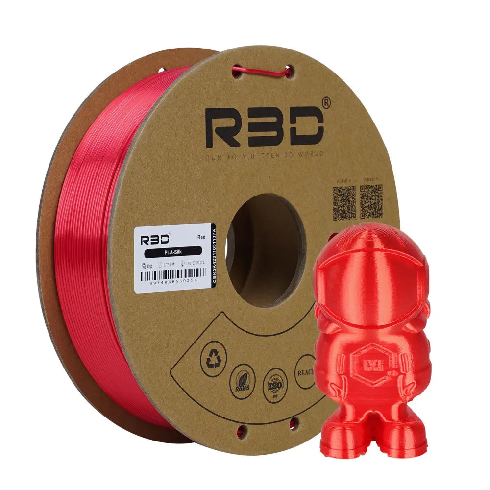 Silky Red R3D 1.75mm PLA Filament - 1kg Spool
