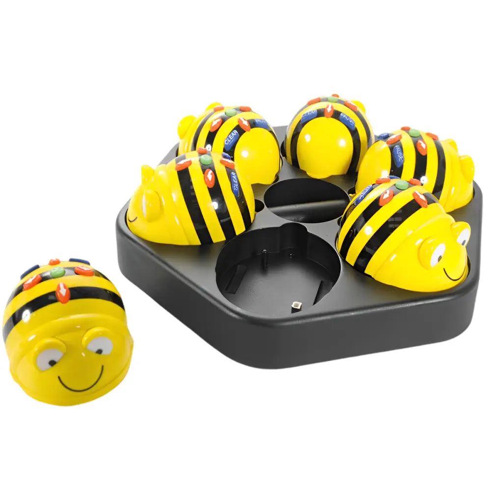 TTS Bee-Bot Programmable &amp; Rechargeable Robot - STEM Coding Class Bundle for Kids, Classroom &amp; Home Learning, See &amp; Say Version - Interactive Floor Robot | Ages 3+ (Yellow)