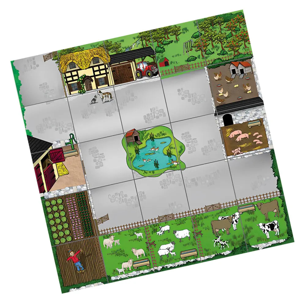 TTS Bee-Bot &amp; Blue-Bot Farmyard Coding Mat - Interactive STEM Robot Play mat for Programming Education, Literacy &amp; Science Learning - Floor Mat | 75 x 75 cm