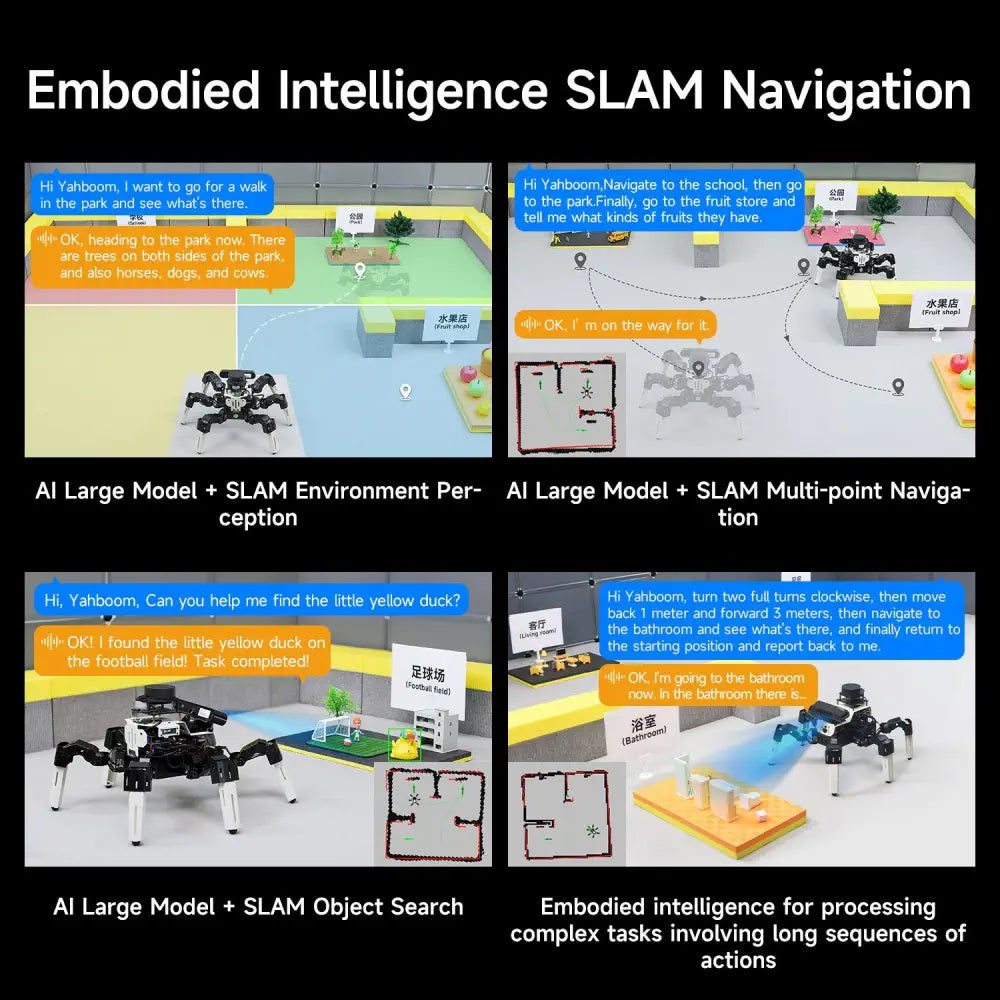 18DOF Muto RS AI Large Model Hexapod Robot ROS2 for Raspberry Pi 5--A1 Lidar Kit without Raspberry Pi board