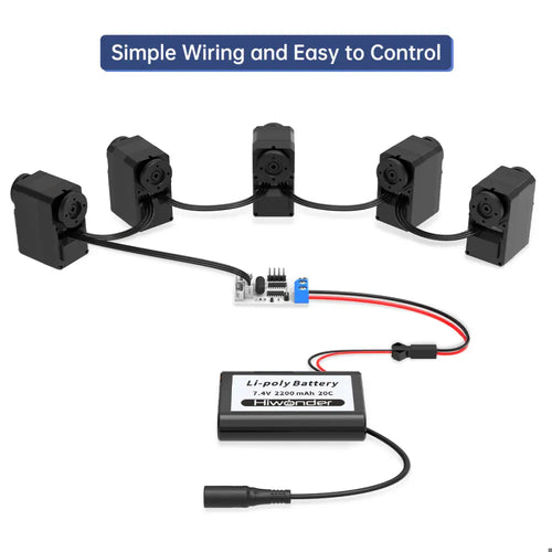 Hiwonder LX-16A Full Metal Gear Serial Bus Servo with Real-Time Feedback Function for RC Robot (Control Angle 240)
