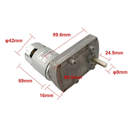 DC 24V Flat Spur Gear Motor, 3RPM Parallel Shaft Gear Motor