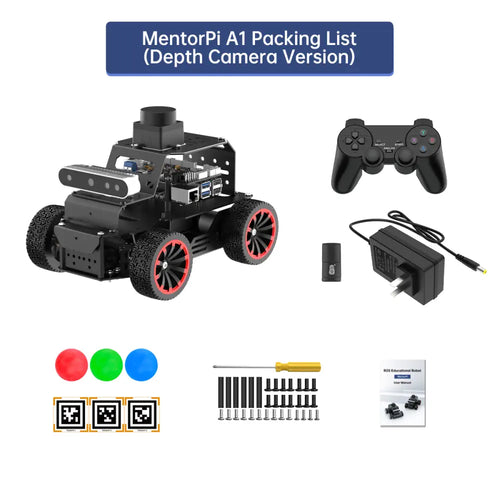 Hiwonder Raspberry Pi 5 Robot Car MentorPi A1 Ackermann Chassis ROS2 Support SLAM &amp; Autonomous Driving (Depth Camera/without Raspberry Pi 5)