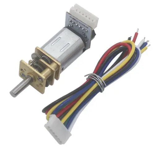 6V 50:1 Micro Metal Motor w/ Magnetic Encoder &amp; cable, 300rpm