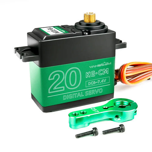 Yahboom 20kg Digital Servo Motor w/ Full Metal Gear, Waterproof Control, 270 deg Angle &amp; High Torque for RC Model DIY