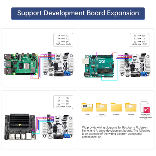 Hiwonder LX-15D Intelligent Serial Bus Servo with RGB Indicator for Displaying Robot Status