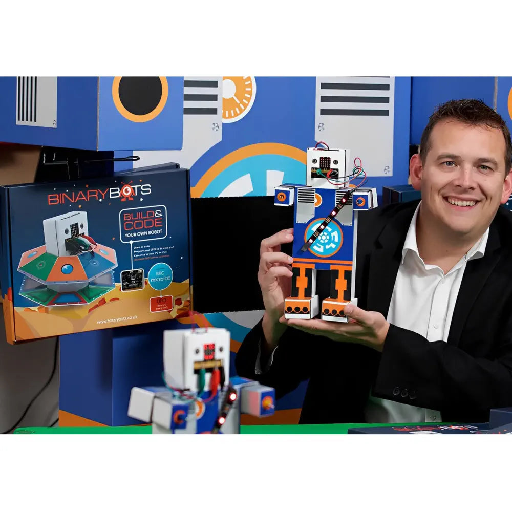 BinaryBots Cardboard to Code Robot Kit with BBC micro:bit - STEM Coding Robot Toy - Build Program Sensor Based Learning Robot - Educational Gift for Kids &amp; Schools | DIMM
