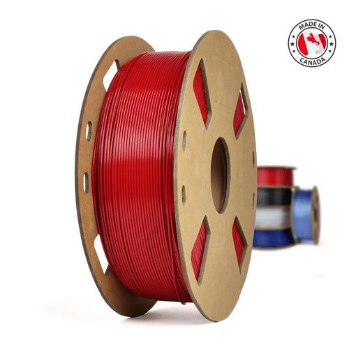 3D Printing Canada Red Canadian-made PETG+ Filament - 1.75mm, 1 kg