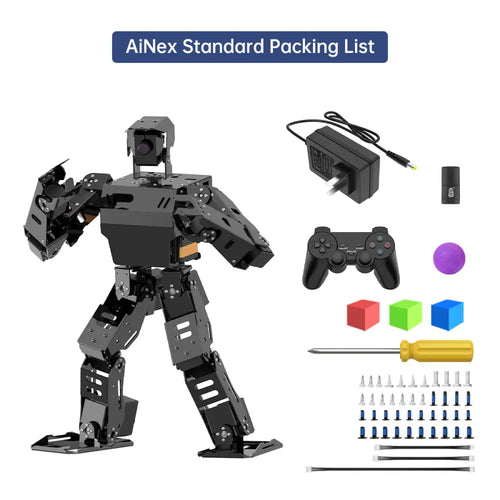 AiNex ROS Education AI Vision Humanoid Robot Kit Powered by Raspberry Pi 5 Inverse Kinematics Algorithm (Standard Kit wIth Raspberry Pi 5 8GB)