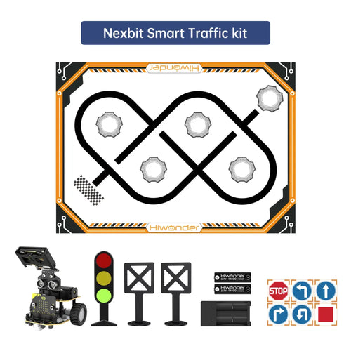 AI Vision Robot Nexbit, micro:bit Programming Educational Robot, Support WonderCam Smart Vision Module (Nextbit Smart Traffic Kit with microbit )