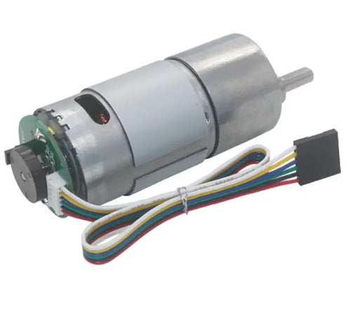 24V 10:1 Metal Gearmotor 37Dx69L mm w/ 64 CPR Encoder, 1150rpm