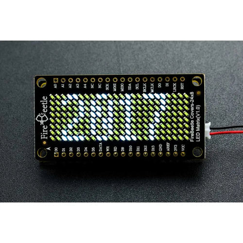 24×8 LED Matrix (White) - FireBeetle Covers