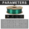 Green R3D Silk PLA Filament 1.75mm 1kg
