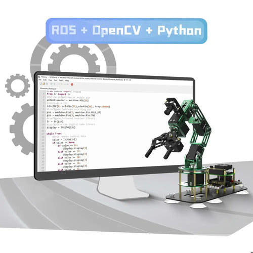 Yahboom Robot Arm 6DOF AI Programmable with Camera for Adults ROS Open Source for Raspberry Pi 5(With RPi 16G board)