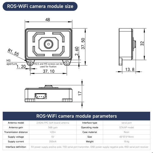 Yahboom ROS-WiFi camera module support ROS2 robot