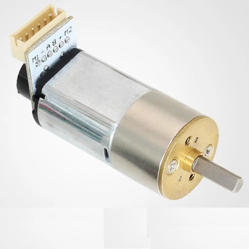 GM16 Metal DC Geared Motor w/ Encoder – 12V 155RPM