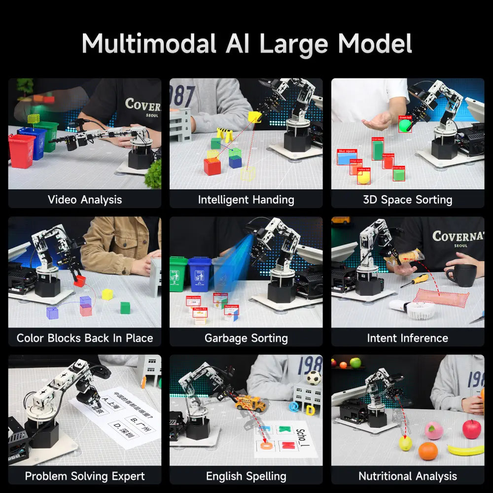 Yahboom DOFBOT Pro AI Large Model 3D Depth Vision Robotic Arm-Standard Version with Jetson Orin NX SUPER 8GB SUB Board