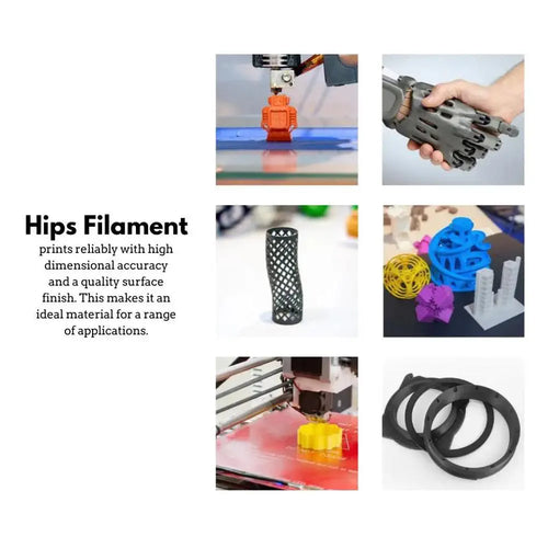 Black 1.75mm HIPS Filament - 1kg