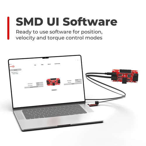 SMD RED Smart Brushed Motor Driver with Speed, Position and Current Control Modes