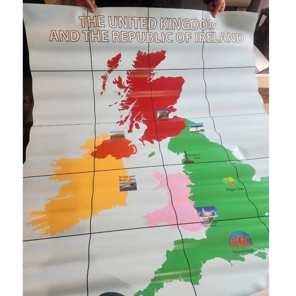 UK &amp; Ireland Map Mat for Bee-Bot, Blue-Bot, Loti-Bot &amp; Oti-Bot | Educational Coding Robot Floor Mat for Kids | Interactive Geography &amp; STEM Learning Tool for Classrooms