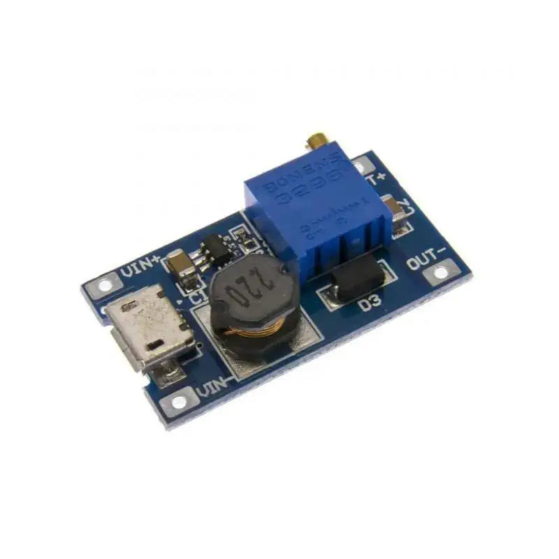 2A Booster DC-DC Step-Up Module Micro USB Input 2V-24V to 5/9/12/28V ...
