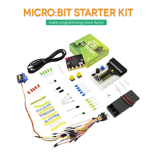 KEYESTUDIO Beginner Starter Kit for Micro:bit, Educational STEM DIY Programmable Coding Project Lessons Kits