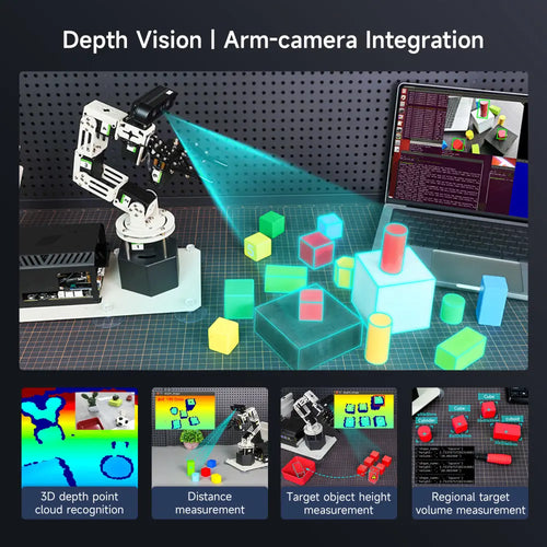 Yahboom DOFBOT Pro 3D Depth Vision Robotic Arm-Ultimate Version with Jetson NANO 4GB SUB Board