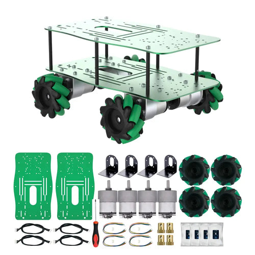 Yahboom Aluminum Alloy ROS Robot Car Chassis - Mecanum Wheel w/o Pendulum Suspension (EN Manual)