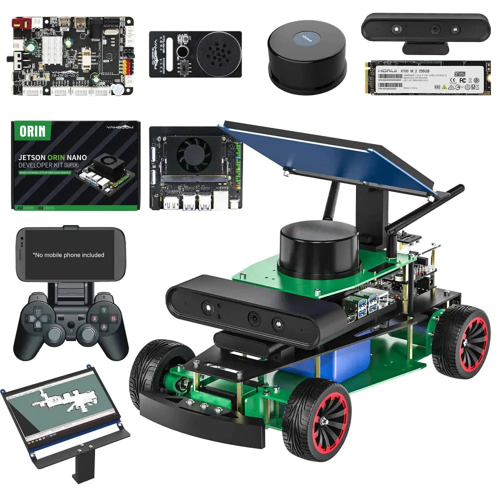 Yahboom Rosmaster R2 ROS2 Robot Ackermann Structure-Superior with Orin NANO SUPER 8GB board