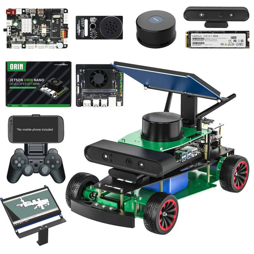 Yahboom Rosmaster R2 ROS2 Robot Ackermann Structure-Superior with Orin NANO SUPER 8GB board
