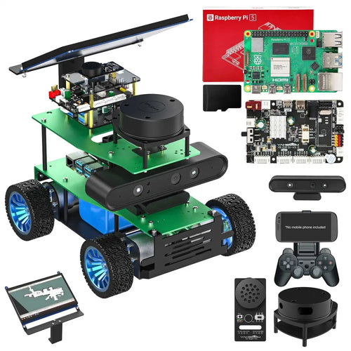 Yahboom ROSMASTER X1 AI Robot RaspberryPi 5 Python Programmable Visual Recognition Mapping Navigation Radar Tracking(Superior Ver with RPi 5 Board)