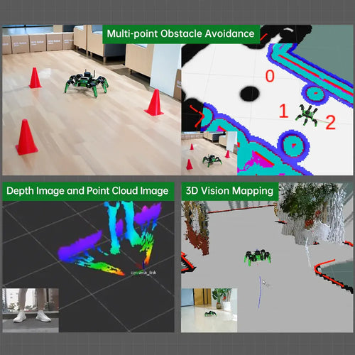 Hiwonder JetHexa ROS Hexapod Robot Kit Powered by Jetson Nano with Lidar Depth Camera Support SLAM Mapping and Navigation (Advanced Kit)