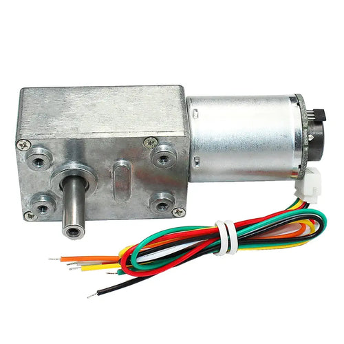 High Torque DC Worm Gear Motor w/ Encoder - 6V, 40RPM