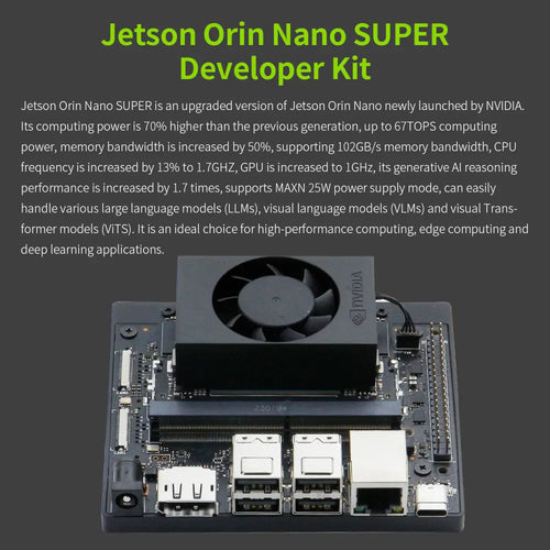 Official Original Jetson Orin NANO 8GB SUPER Development Board for AI Deep Learning-- Camera Advanced Kit