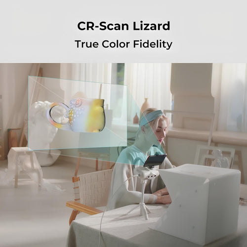 Creality CR-Scan Lizard Premium 3D Scanner, 10 FPS, Markerless Quick Scan, Turntable Handheld Mode, Black Object Scanning