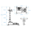 Hiwonder ArmPi mini 5DOF Vision Robotic Arm Powered by Raspberry Pi Support Python OpenCV Target Tracking for Beginners (Raspberry Pi 4B 4GB Included)