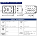 ESP32 WiFi Camera Module (Module + Fix bracket kit+2DOF PTZ)